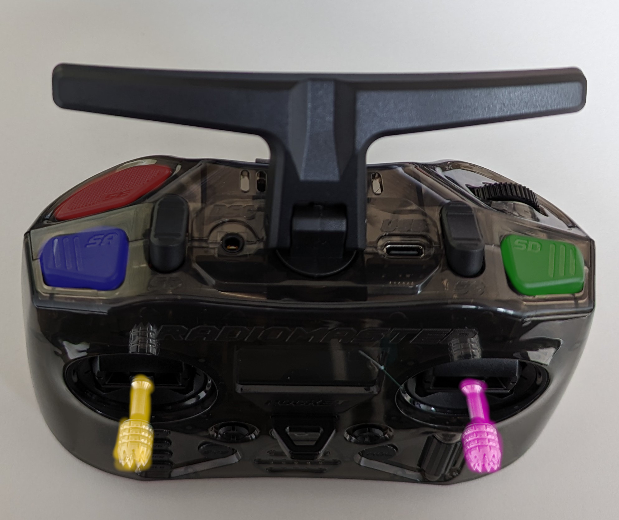 Explanation of used buttons on the RadioMaster Pocket controller